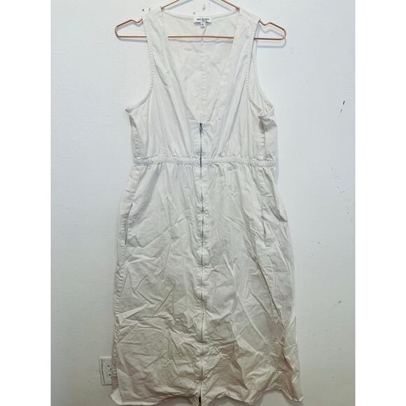 AREA STARS White Cotton Waist Cinching Sleeveless Jean A-Line Dress Size Large - Picture 5 of 14